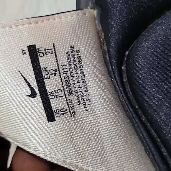 Nike comfort footbed soft foam slides beach vacation 360883-011 Sz10 black white - Picture 12 of 14